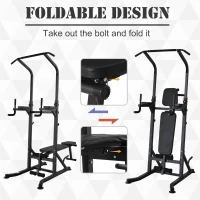Soozier Pullup Assisted Machine Exercise Weight Power Tower with Multiple Adjustable Positions for Strengthening Many Muscles(m-6)