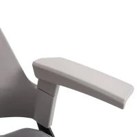 Vinsetto Mid Back Office Chair Computer Swivel Rolling Task Chair with Height Adjustable, Arm, Breathable Back, Grey(m-15)