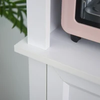 HOMCOM Traditional Buffet with Hutch, Freestanding Kitchen Pantry Storage Cabinet with Doors and Drawer, Adjustable Shelving, White(m-11)