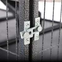 PawHut Deluxe Small Animal Cage Rolling Pet Product Play House Home with Platform, Ramps, Slide Out Tray, 4-Tier with Hammock and Universal Wheels(m-12)