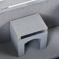 PawHut 2 Tiers Wooden Hamster Cage Mice and Rat House Small Animal Habitat with Double Room and Pull-out Tray(m-15)