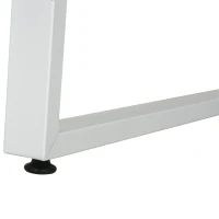 HOMCOM Industrial Style Standing Sitting Computer Desk with Steel Frame, Storage Shelf(m-18)