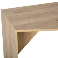 HOMCOM Nordic Style Wooden Computer Desk Workstation PC Laptop Writing Table with Storage and Shelf - Oak(m-11)