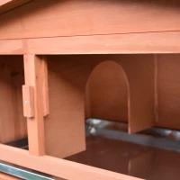 PawHut Rabbit Cage Outdoor, 62" Wooden Outdoor Rabbit Hutch, Small Animal Habitat with Detachable Run and Elevated Main House, Natural(m-10)