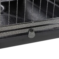 PawHut Deluxe Small Animal Cage Rolling Pet Product Play House Home with Platform, Ramps, Slide Out Tray, 4-Tier with Hammock and Universal Wheels(m-15)