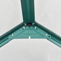 Outsunny 6' x 6' x 7' Walk-in Plant Polycarbonate Greenhouse with Temperature Controlled Window Hobby Greenhouse for Backyard/Outdoor(m-10)
