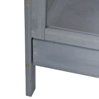 PawHut 2 Tiers Wooden Hamster Cage Mice and Rat House Small Animal Habitat with Double Room and Pull-out Tray(m-14)