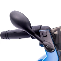 Aosom 6V Kids Motorcycle Dirt Bike Electric Battery-Powered Ride-On Toy Off-road Street Bike for Children with Rechargeable Battery, Pedal, Horn, Headlights, and Training Wheels for Balance Blue(m-10)