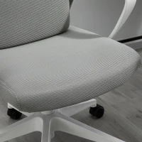 Vinsetto Ergonomic Home Office Mesh Desk Chairs, Computer Task Chair with Massage Lumbar Cushion, Adjustable Seat & Headrest,  Rocking Function, Grey(m-11)