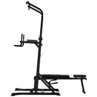 Soozier Pullup Assisted Machine Exercise Weight Power Tower with Multiple Adjustable Positions for Strengthening Many Muscles(m-12)