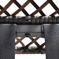 Outsunny 5-Piece PE Wicker Patio Furniture Set, Conversation Set with Outdoor Ottomans, Table & Chairs, Small Balcony Furniture for Apartments, Steel, Gray(m-11)