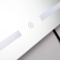 kleankin 32"x 24'' LED Bathroom Vanity Mirrors Wall Mounted Anti-Fog Function and Dimmable Touch Switch, Makeup Mirror with Lights(m-12)