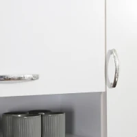 HOMCOM 66" Buffet with Hutch, Freestanding Kitchen Pantry with 2 Large Cabinets, 1 Pull Up Cabinet, 3 Drawers & Wide Countertop, White(m-14)