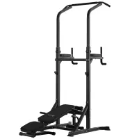 Soozier Pullup Assisted Machine Exercise Weight Power Tower with Multiple Adjustable Positions for Strengthening Many Muscles(m-1)