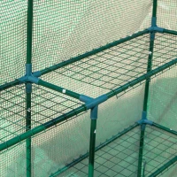 Outsunny 5' x 5' x 6' 2-Tier Shelf Greenhouse for Outdoor Garden Plant & Plant Use with PE Cover & Steel Frame(m-11)