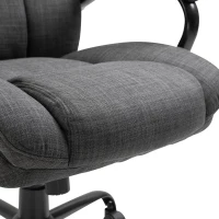 Vinsetto 500lbs Big and Tall Office Chair with Wide Seat, Ergonomic Executive Computer Chair with Adjustable Height, Swivel Wheels and Linen Finish, Dark Gray(m-11)