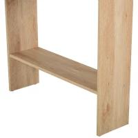 HOMCOM Nordic Style Wooden Computer Desk Workstation PC Laptop Writing Table with Storage and Shelf - Oak(m-12)