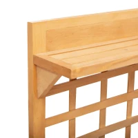 Outsunny 41"x18"x53" Elevated Garden Raised Bed with Shelf and Wheels Solid Wood Planter Flower Herb Boxes for Vegetables Flower Outdoor/Indoor - Brown(m-10)