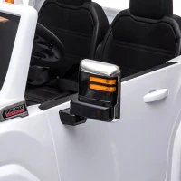 Aosom 12V Battery Kids GMC Sierra HD Ride On Toy with Remote Control, Bright Headlights & Working Suspension - White(m-10)