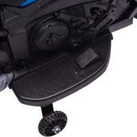 Aosom 6V Kids Motorcycle Dirt Bike Electric Battery-Powered Ride-On Toy Off-road Street Bike for Children with Rechargeable Battery, Pedal, Horn, Headlights, and Training Wheels for Balance Blue(m-13)