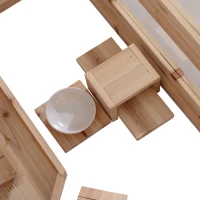 PawHut 3-Tier Extra Large Wooden Hamster Cage with Seesaws, Small Animal Cage and Habitat, Mice, Rat, Gerbil, & Hamster Habitat, Ladder, Feeding Bowl, Openable Top and Front Door(m-15)