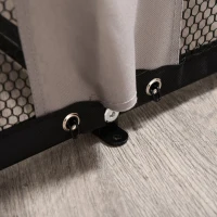 PawHut Large Mesh Cat House Kitty Indoor/Outdoor Rest Space with 2 Zipper Doors Soft Hammock Pet Bed, Black & Grey(m-10)