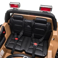 Aosom Kids Ride On Car Off Road Toy Truck SUV, 12V Electric Battery Powered with Remote Control, MP3 function, Adjustable Speed, and Four Wheel Spring Suspension, Yellow(m-14)