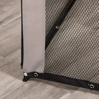 PawHut Large Mesh Cat House Kitty Indoor/Outdoor Rest Space with 2 Zipper Doors Soft Hammock Pet Bed, Black & Grey(m-12)