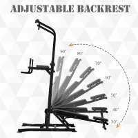 Soozier Pullup Assisted Machine Exercise Weight Power Tower with Multiple Adjustable Positions for Strengthening Many Muscles(m-7)