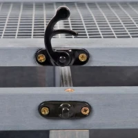 PawHut 2 Tiers Wooden Hamster Cage Mice and Rat House Small Animal Habitat with Double Room and Pull-out Tray(m-9)