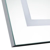 kleankin 32"x 24'' LED Bathroom Vanity Mirrors Wall Mounted Anti-Fog Function and Dimmable Touch Switch, Makeup Mirror with Lights(m-17)