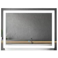 HOMCOM Illuminated LED Bathroom Vanity Mirrors with Lights Modern Makeup Wall Mirror(m-1)
