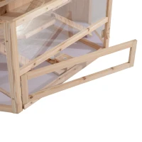 PawHut 3-Tier Extra Large Wooden Hamster Cage with Seesaws, Small Animal Cage and Habitat, Mice, Rat, Gerbil, & Hamster Habitat, Ladder, Feeding Bowl, Openable Top and Front Door(m-13)