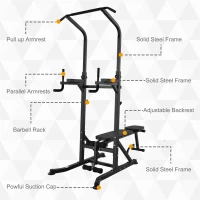 Soozier Pullup Assisted Machine Exercise Weight Power Tower with Multiple Adjustable Positions for Strengthening Many Muscles(m-4)
