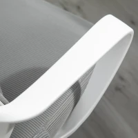 Vinsetto Ergonomic Home Office Mesh Desk Chairs, Computer Task Chair with Massage Lumbar Cushion, Adjustable Seat & Headrest,  Rocking Function, Grey(m-13)