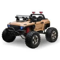 Aosom Kids Ride On Car Off Road Toy Truck SUV, 12V Electric Battery Powered with Remote Control, MP3 function, Adjustable Speed, and Four Wheel Spring Suspension, Yellow(m-1)