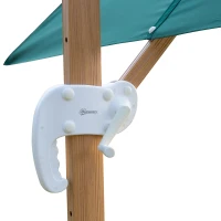 Outsunny 10' x 10' Patio Offset Parasol Hanging Cantilever Umbrella with 360° Rotation & Adjustable Tilt - Green(m-7)
