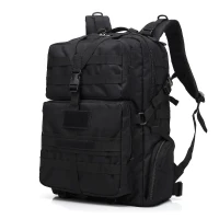 3P 45L Outdoor Marching Knapsack Tactical Backpack Black(m-2)