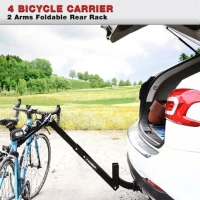 IKURAM Folding 4 Bicycle Bike Car Carrier Rear Rack 2" Tow Bar Hitch Mount(m-2)