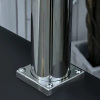 Outsunny Outdoor Portable Pizza Oven Pellet Pizza Maker Grill w/ Foldable Legs Thermometer Pizza Stone Anti-scald Handles Stainless Steel Body, for Garden Backyard Camping Cooking(m-8)