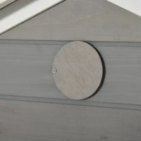 PawHut 64.5" Bird Cage Wooden Aviary House with Standing Pole Nest Slide-out Tray, Grey(m-11)