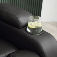 HOMCOM Heated Massage Recliner Chair with Remote Control, Dark Brown Leather Recliner(m-14)