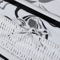 HOMCOM Drop Leaf Ironing Board With Shelves and Storage Boxes - Hawaiian Flowers(m-11)