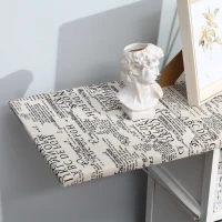 HOMCOM Drop Leaf Ironing Board With Shelves and Storage Boxes - Literary Print(m-12)
