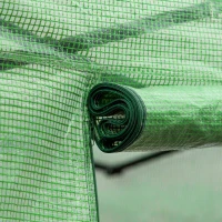 Outsunny 25' x 9.5' x 6.5' Walk-In Greenhouse Tunnel, Large Gardening Plant Hot House with 12 Windows and Zipper Doors for Outdoor, Backyard, Green(m-8)