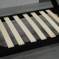 HOMCOM Single Person 3 Position Convertible Chaise Lounger Sofa Bed with 2 Large Pillows and Black Frame, Cream White(m-15)