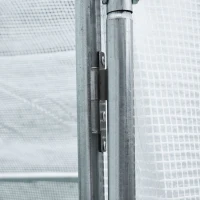 Outsunny 19' x 10' x 6' Large Walk-in Tunnel Greenhouse Garden Plant House, White(m-10)