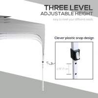Outsunny Foldable Gazebo Canopy Tent w/ Wheeled Carry Bag, Weight Bags, Mesh Sidewalls(m-6)