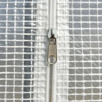 Outsunny 26' x 10' x 7' Walk-In Greenhouse Tunnel, Large Gardening Plant Hot House with Zipper Doors for Backyard, White(m-8)