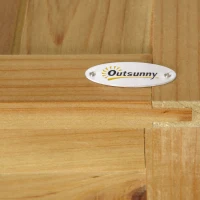 Outsunny 5' x 3' 2 Garbage Can Shed, Wood Storage Shed w/ Lockable Doors and Hinged Lids(m-9)